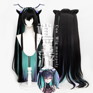 逍遥游 小美人鱼cos假发胜利女神仿真头皮顶虎口夹双马尾分体发包