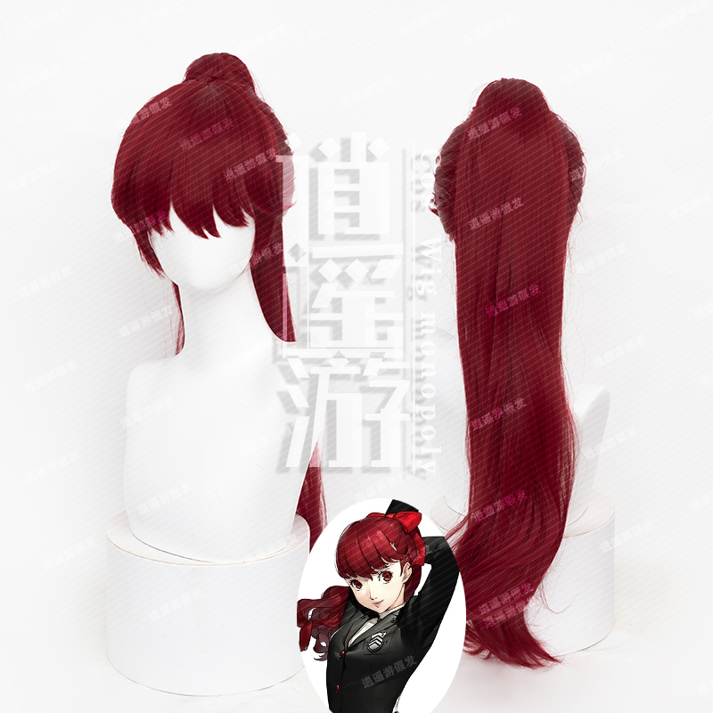 逍遥游 女神异闻录5芳泽霞cos假发发展通道虎口夹单马尾Persona5