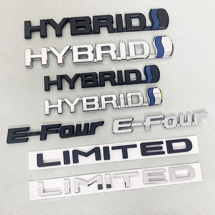 适用丰田皇冠陆放车身车门混合动力HYBRID字标E-Four尾门四驱车标