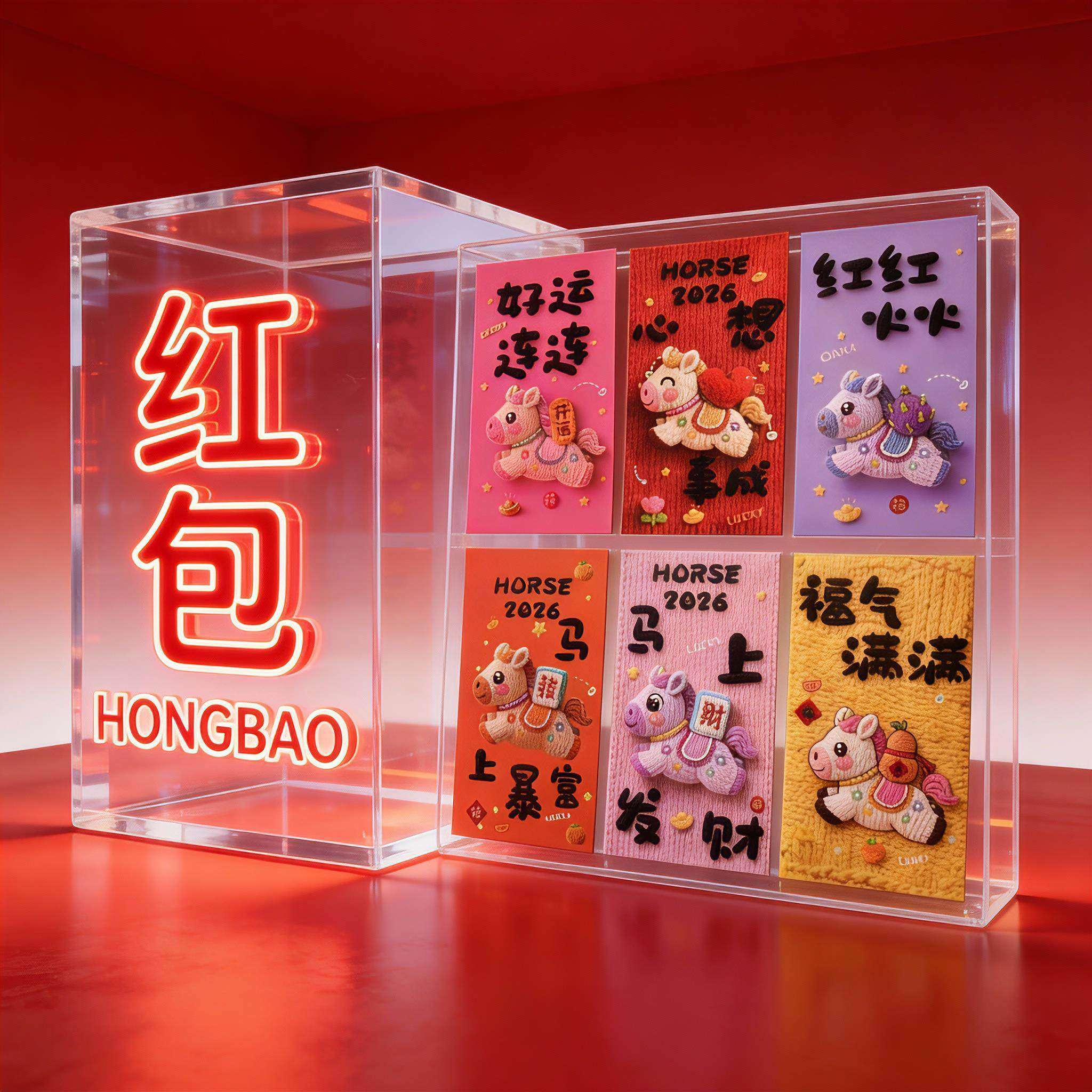 新款2026马年红包刺绣可爱动物红包袋春节新年个性创意过年利是封