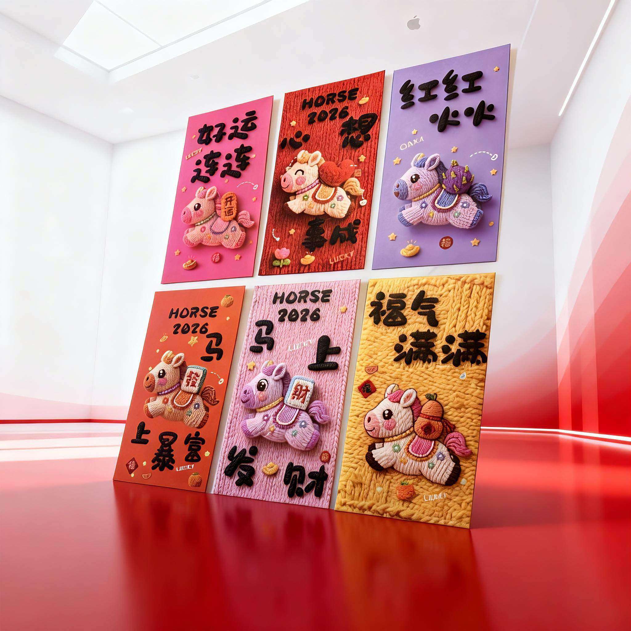 新款2026马年红包刺绣可爱动物红包袋春节新年个性创意过年利是封