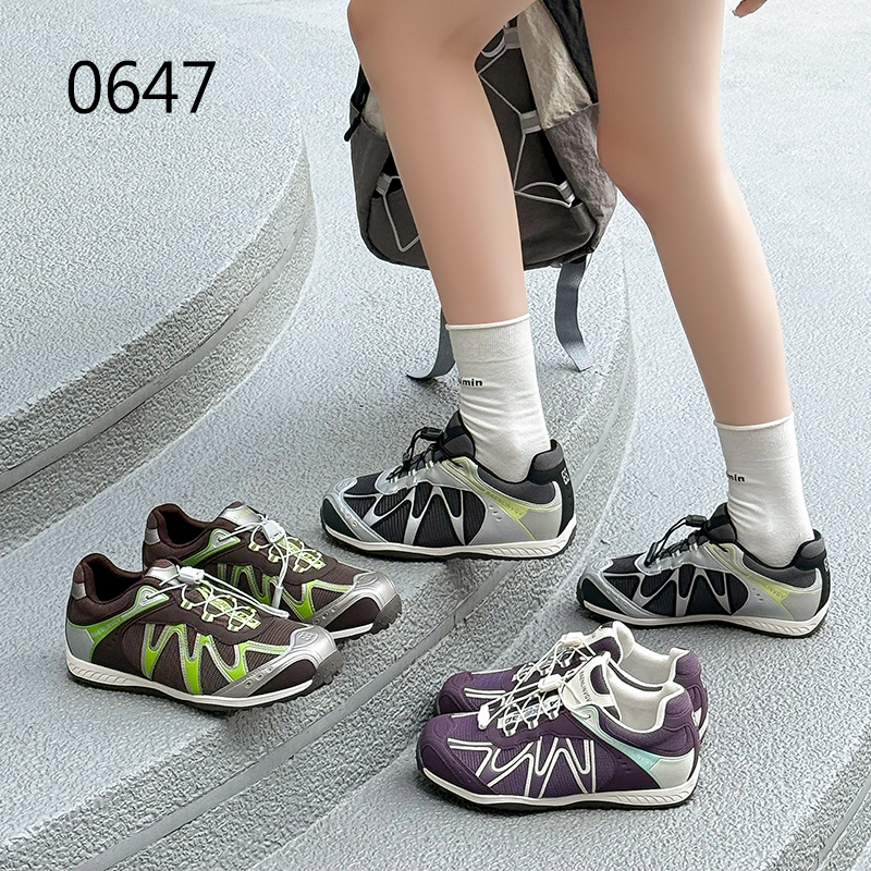 2025秋季新款防滑橡胶底休闲运动鞋登山鞋跑步鞋0647