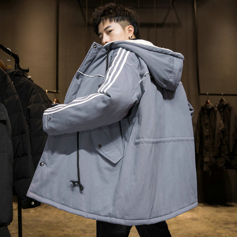 棉衣潮牌男士冬季中長款新款棉襖外套羽絨棉服