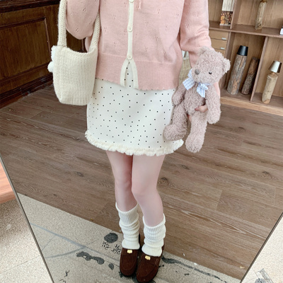 【DearYN】波点韩系高腰短裙女
