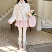 毛茸茸花苞短裙高腰防走光加厚半身裙女新 温柔减龄 Dear