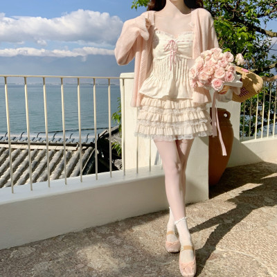 【DearYN】蕾丝花边蓬蓬蛋糕裙