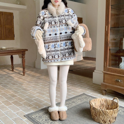 【DearYN】费尔岛毛领保暖外套