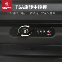 CROWN Crown Front Opening aluminum frame Case, Split-opening travel trolley case, Large capacity business overseas study Tour 5252 thumbnail 6