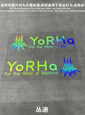 镂空车贴 尼尔机械纪元2B小姐姐PS4 steam游戏防水贴纸Yorha logo