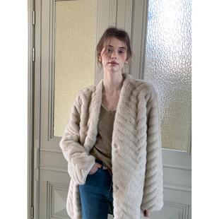 皮草毛呢大衣外套女秋冬款 外套 原创高级感简约中长款