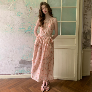 11点上新 新款 碎花背心式 ZHUYIYI 修身 连衣裙女春季 显瘦原创