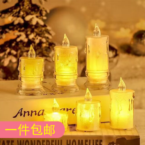 仿真透明电子蜡烛灯蜡烛台