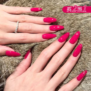 玫红色甲油胶火龙果色2026年新款梅子玫粉色流行色显白美甲店专用