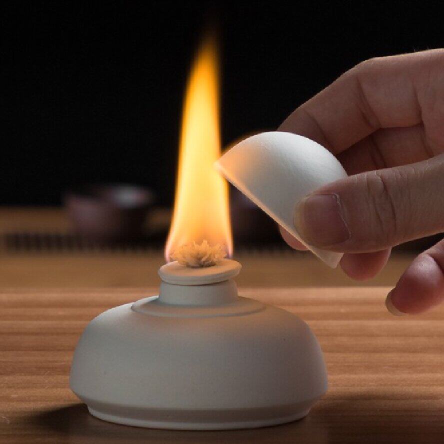 玻璃酒精灯煮茶炉茶具白泥炭炉酒精炉温茶器茶道加热保温咖啡蜡烛