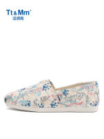 Tt&Mm/ Thomas women's shoes - Cute floral Canvas shoes 2026 Spring one-step lazy Breathable casual cloth shoes thumbnail 4