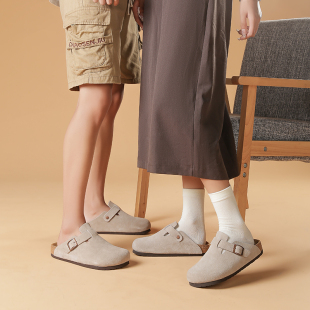 平底凉拖舒适勃肯鞋 外穿一脚蹬包头厚度半拖鞋 汤姆斯男女鞋 Tt&Mm