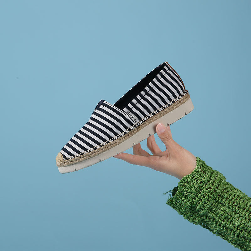 Tt&Mm/汤姆斯薄款渔夫鞋女夏季软底厚底松糕底条纹懒人透气帆布鞋,女鞋,帆布鞋,淘宝优惠券,粉丝福利购,淘宝优惠卷