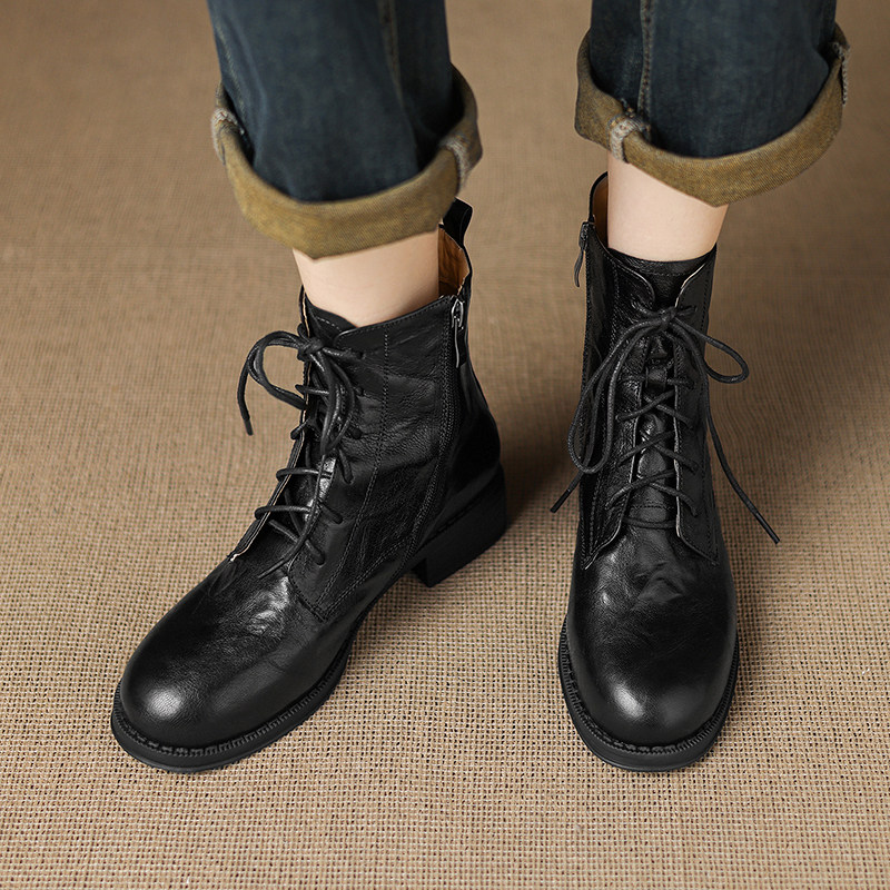 大码女鞋41-43冬季新款2025短靴女时尚百搭显瘦加绒马丁靴,女鞋,马丁靴,淘宝优惠券,粉丝福利购,淘宝优惠卷