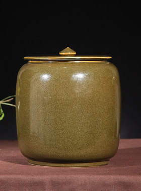 景德镇陶瓷茶叶末釉米缸水缸油缸茶缸腌菜缸储存罐20斤装 防虫