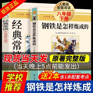 傅雷家书八年级下册课外书初中正版 钢铁是怎样炼成 原著完整版 2023教材推荐 书目初二初中生阅读书语文配套教材世界名著书籍