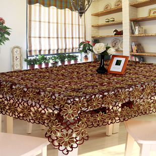 绣花镂空餐桌布茶几布桌旗餐垫圆形长方形台布 欧式 包邮