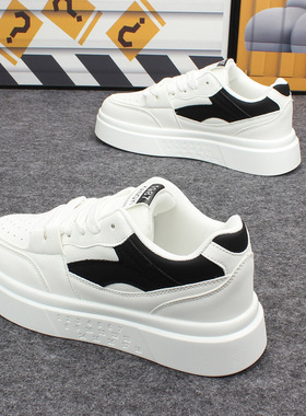 韩版拼色厚底小白鞋男女百搭轻便增高板鞋潮流运动情侣学生休闲鞋