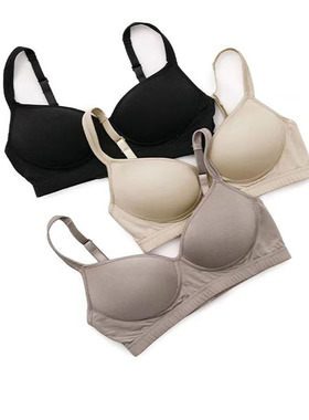 三色 真的无痕 裸感体验轻/薄/柔/软弹性底围100%真丝文胸 210006
