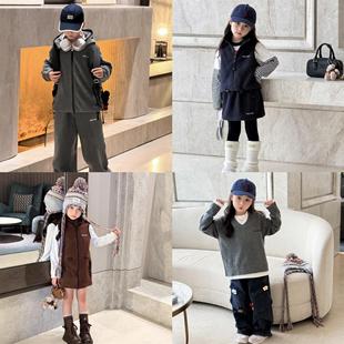 小七baby25秋冬新品加绒外套T恤毛衣马甲短裙裤子套装男女童宝BY5