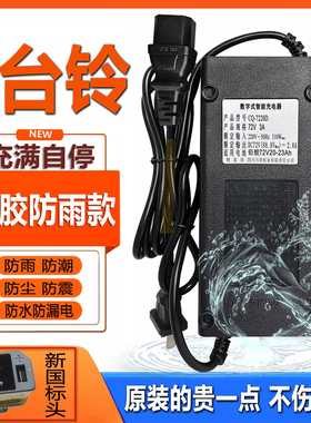 适配台铃电动车充电器60V20Ah72V96V3Ah石墨烯铅酸电池用新国标头