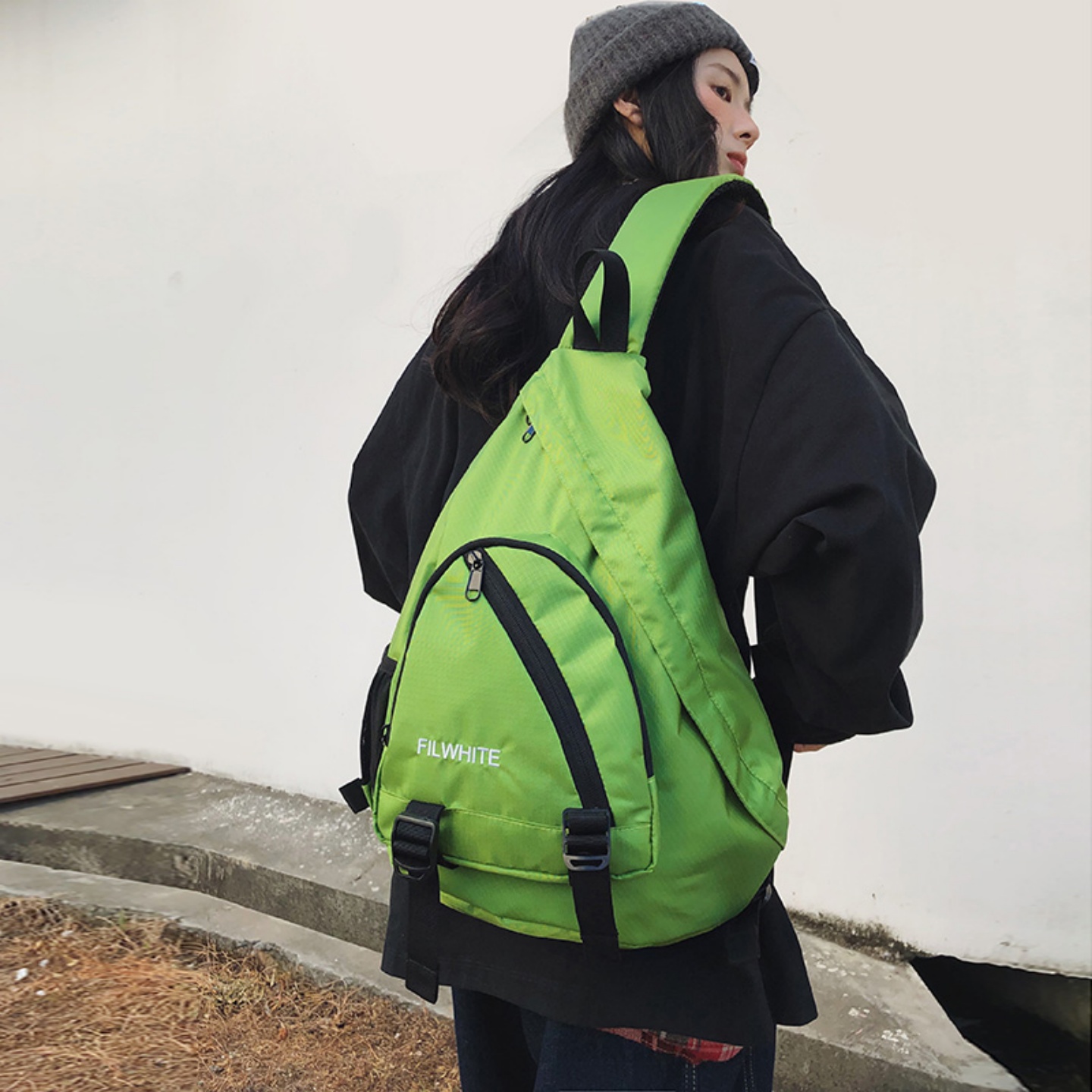 户外运动骑行包弓箭包男款小众设计感背包机能潮单肩牌斜挎包男生