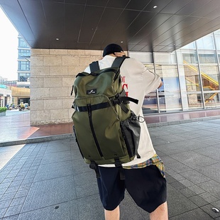 潮酷男士ins大容量短途旅行双肩包户外登山背包通勤女大学生书包
