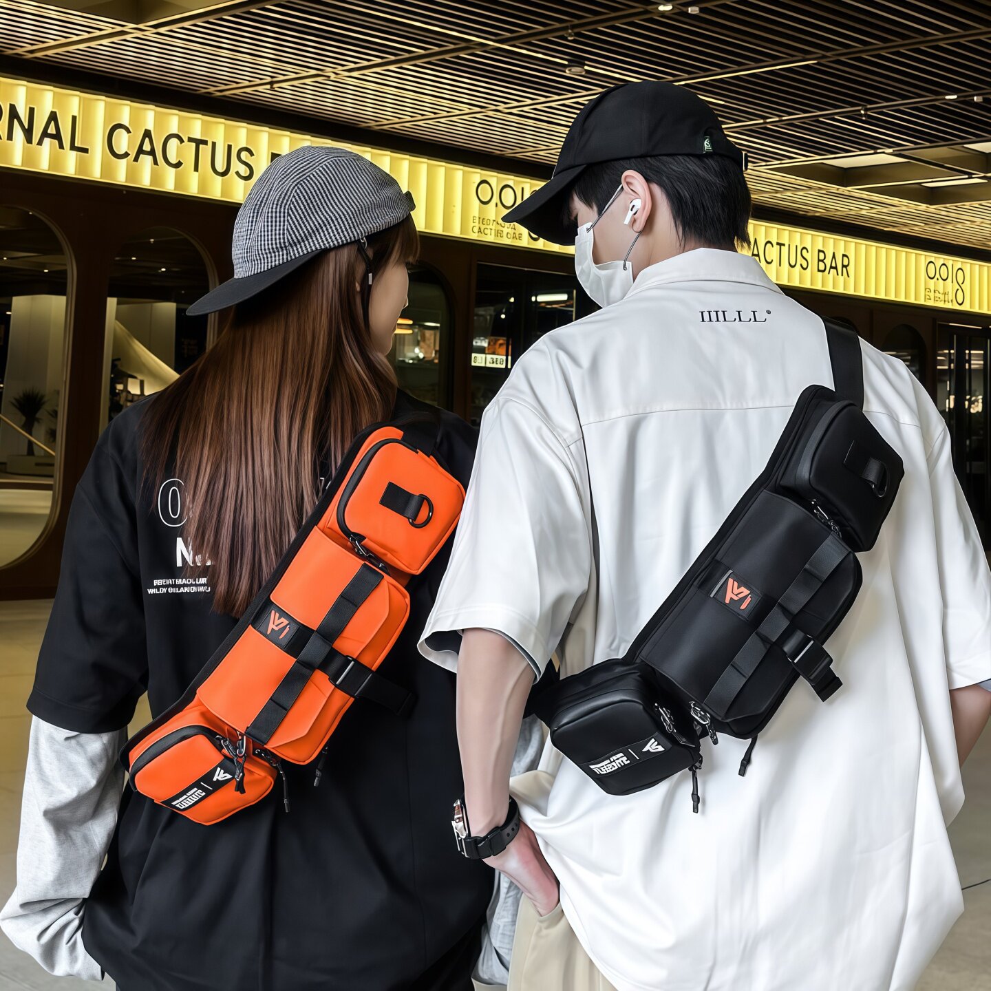 潮酷运动骑行腰包摩托车多功能耐磨防水单肩包户外大容量骑行背包