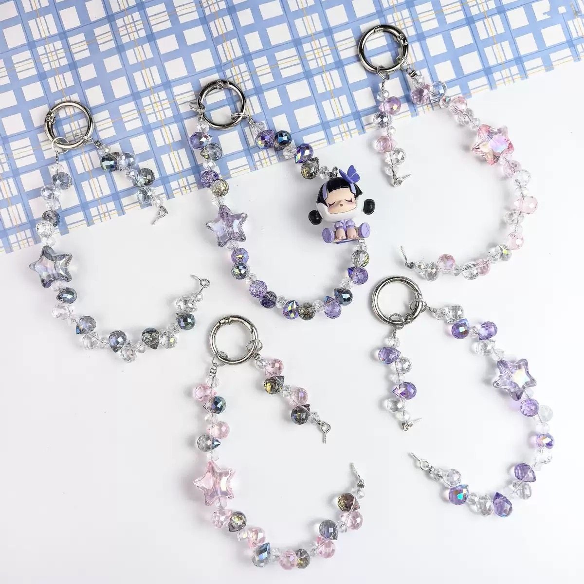 炫彩网红爆闪水晶草莓串珠手机链轻奢羊角钉DIY萌粒盲盒手机挂链,饰品/流行首饰/时尚饰品新,链条,淘宝优惠券,粉丝福利购,淘宝优惠卷