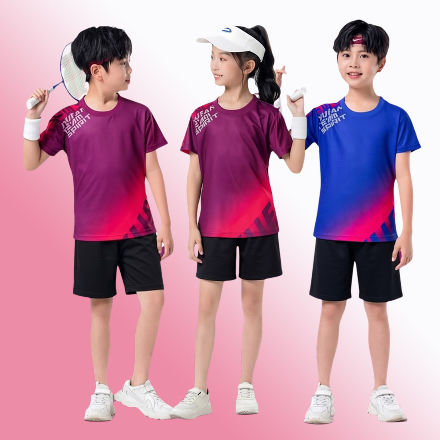 儿童乒乓球服套装男女童羽毛球服速干小学生训练比赛队服定制印字