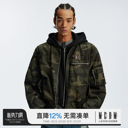 MEDM迷彩保暖休闲连帽棉衣