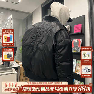 MEDM BLACK黑线超高充绒量 大Bomber凹凸填充羽绒服MA1飞行员夹克