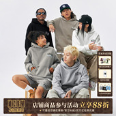 街头宽松情侣帽衫 字母刺绣休闲连帽加绒卫衣美式 秋 基础款 MEDM经典