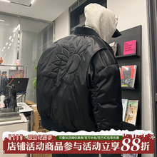 MEDM BLACK黑线超高充绒量 大Bomber凹凸填充羽绒服MA1飞行员夹克