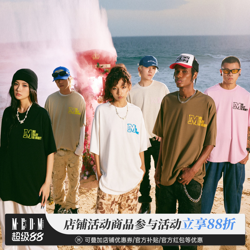 五分袖短袖MEDM美式复古