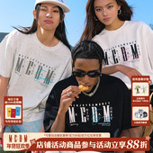 MEDM25SS基础logo排版 T恤 复古休闲圆领上衣女潮牌夏季 短袖 男美式