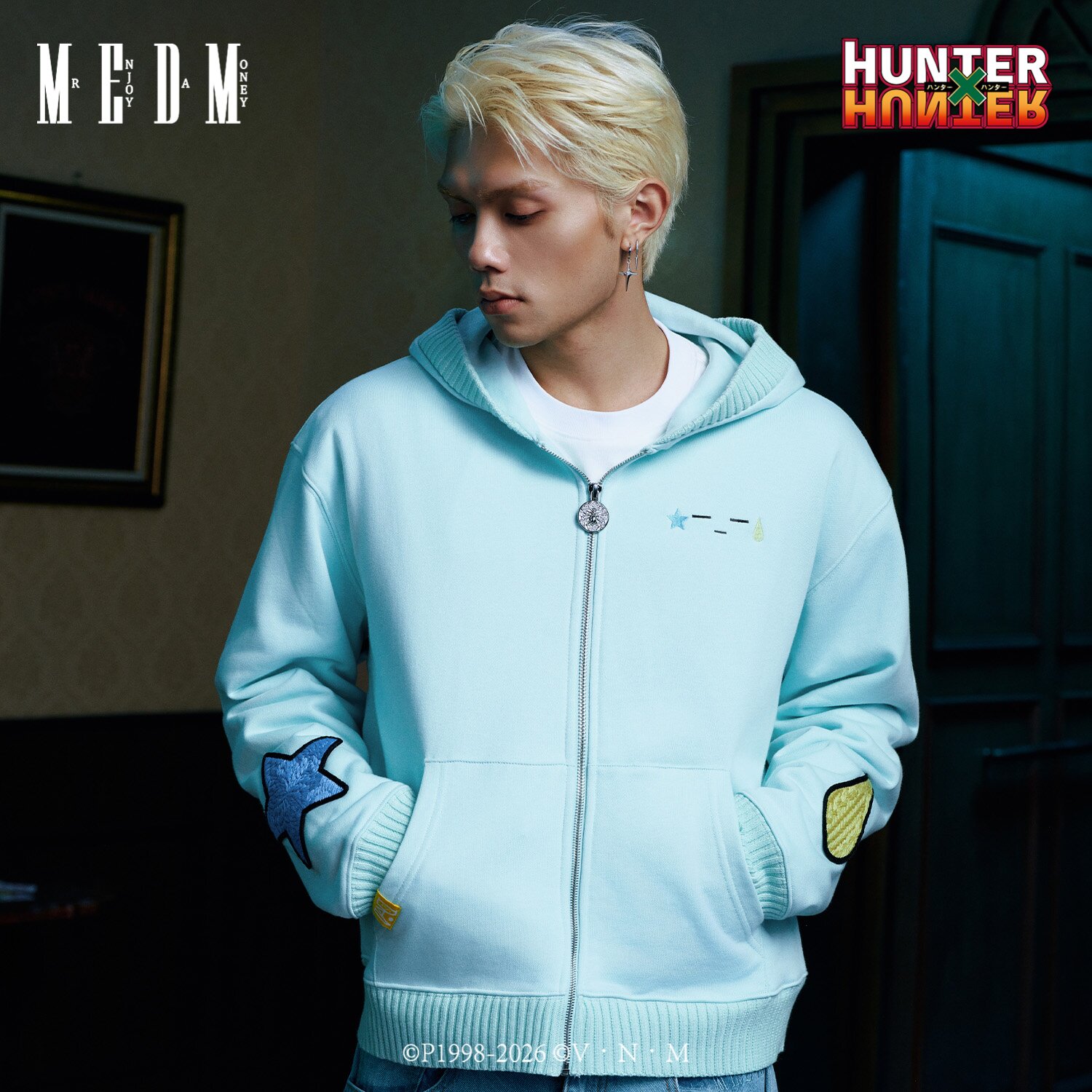 MEDM|Hunter × Hunter联名系列-粗针icon拉链帽衫刺绣卫衣外套