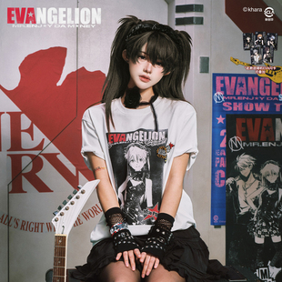 个性 END系列人物海报做旧休闲圆领短袖 百搭T恤潮 NEVER MEDMxEVA