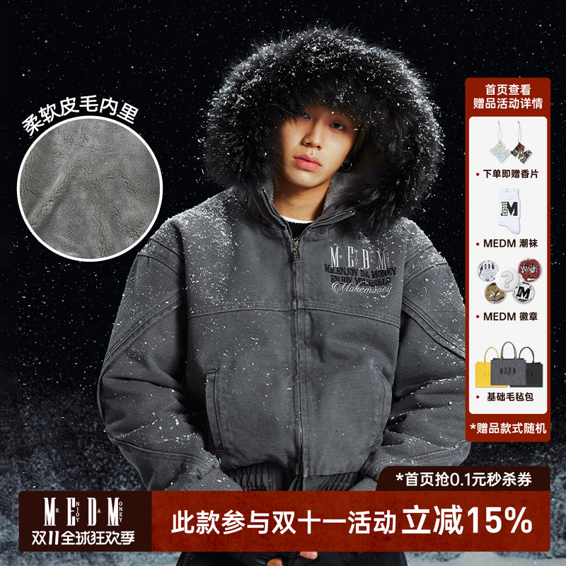 MEDM24FW毛领夹克棉服