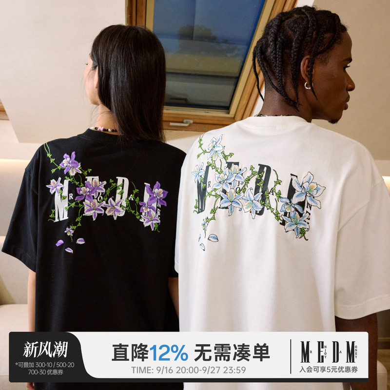 MEDM24SS藤蔓花卉刺绣短袖图片