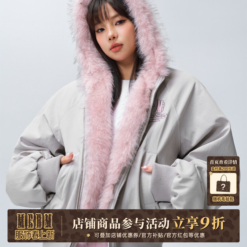 【杨超越同款】MEDM座山雕棉服保暖美式外套男女cleanfit棉衣夹克