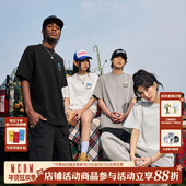 潮牌撞色M基础短袖 T恤男士 百搭休闲情侣款 MEDM夏季 宽松半袖 体恤女