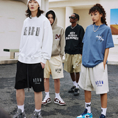 夏季 男女同款 薄款 高街休闲五分裤 MEDM潮牌美式 运动裤 嘻哈毛圈短裤