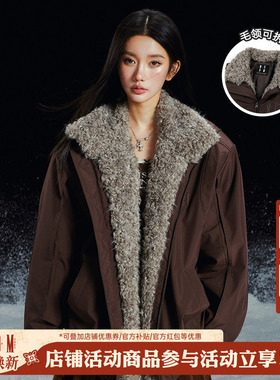 MEDM毛内胆派克棉服男女同款cleanfit座山雕夹克冬季休闲短款外套