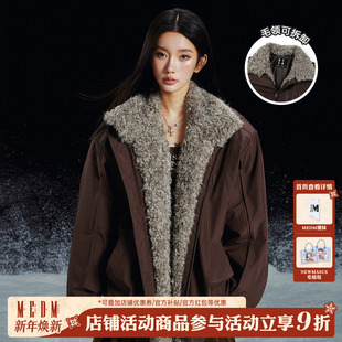 外套 休闲短款 MEDM毛内胆派克棉服男女同款 cleanfit座山雕夹克冬季