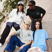 美式 夏季 高街T恤女潮牌休闲体恤 男士 MEDM25SS基础logo牙刷绣短袖